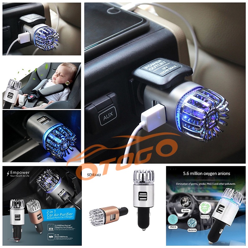 Máy lọc không khí tạo ion âm xe hơi , Máy lọc không khí IONKINI USA dạng Tẩu sạc Ô tô