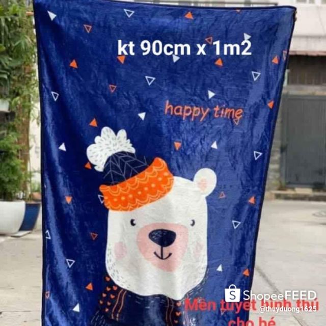 Mền Tuyết Hình Thú Cho Bé KT 90cm x 1m2 Nhiều Màu ( HÀNG KHUYẾN MÃI TỪ SỮA)