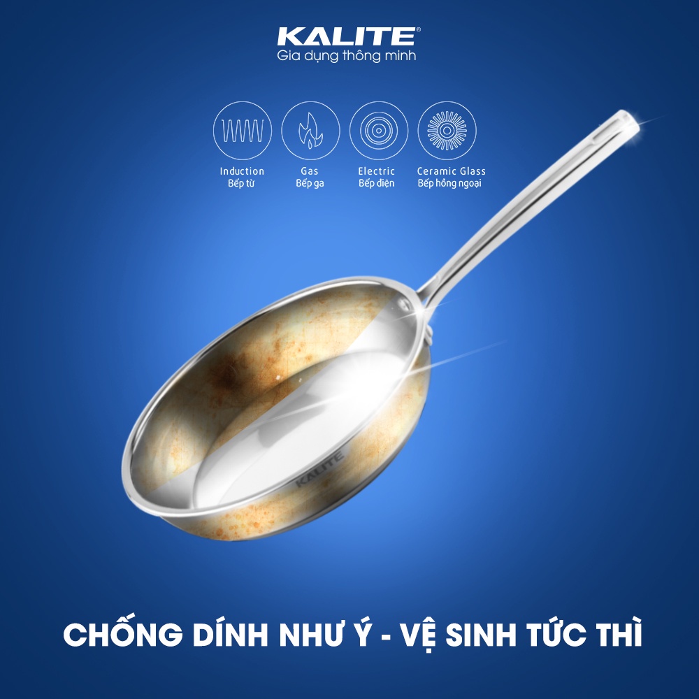 Bộ nồi chảo nhà bếp chống dính 5 món Kalite KL 339, xoong nồi Inox 304 cao cấp