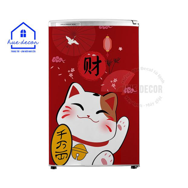 Decal dán tủ lạnh mini chất lượng, giá tốt, siêu bền không thấm nước