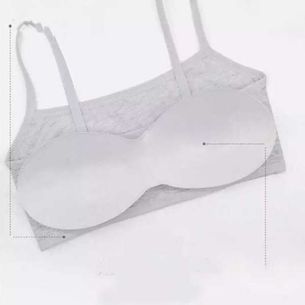 Áo lá học sinh 2 dây - áo lá có mút không gọng áo lót cho bé gái tuổi dậy thì lớp 6 màu trắng màu đen màu xám màu hồng | BigBuy360 - bigbuy360.vn