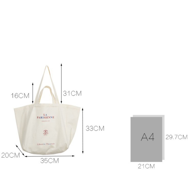 [Ảnh thật] Túi Khoác Vai Canvas Nữ ERASHOP 078359 - Parisienne Hot Trend Đơn Giản Cực Rẻ Đẹp