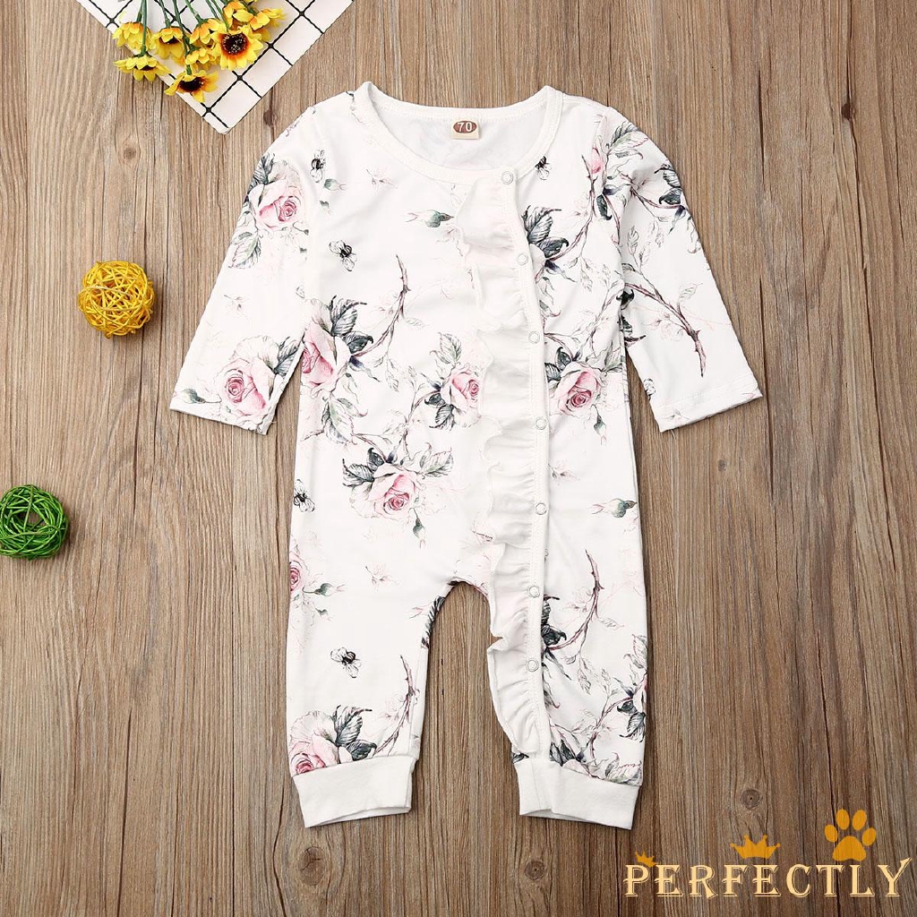 Áo Liền Quần In Hoa Cho Bé