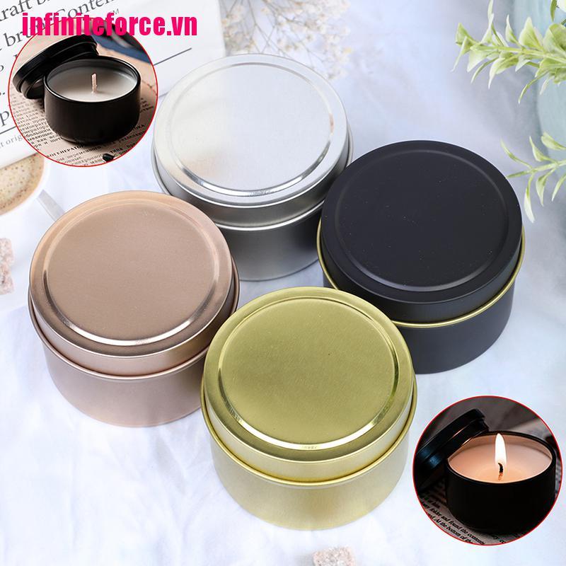 Hộp Thiếc Đựng Nến / Mỹ Phẩm 4oz Có Nắp Tiện Lợi