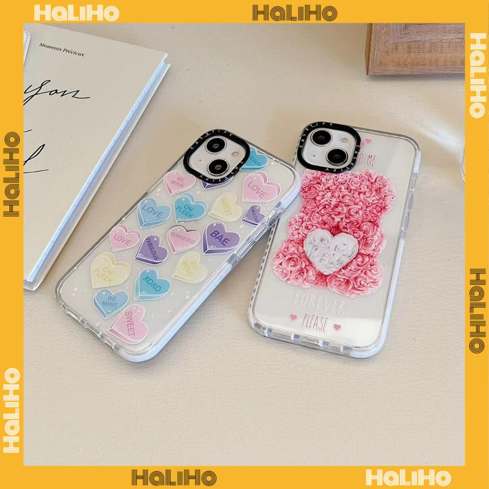 iPhone Case Silicone Soft Case Clear Case Thickened Shockproof Protection Camera Love Bear Cute Compatible For iPhone 11 iPhone 13 Pro Max iPhone 12 Pro Max iPhone 7 Plus iPhone xr