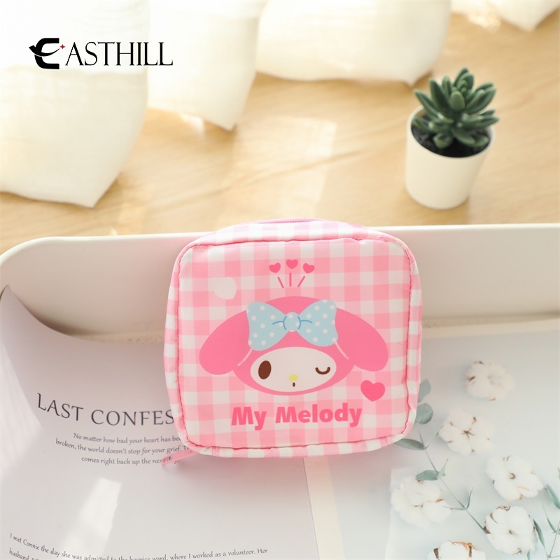 Túi Đựng Tiền Xu/ Mỹ Phẩm Mini Họa Tiết Hoạt Hình Cinnamoroll Dễ Thương