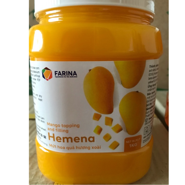 Mứt trái cây hương xoài phủ bánh Farina 1kg