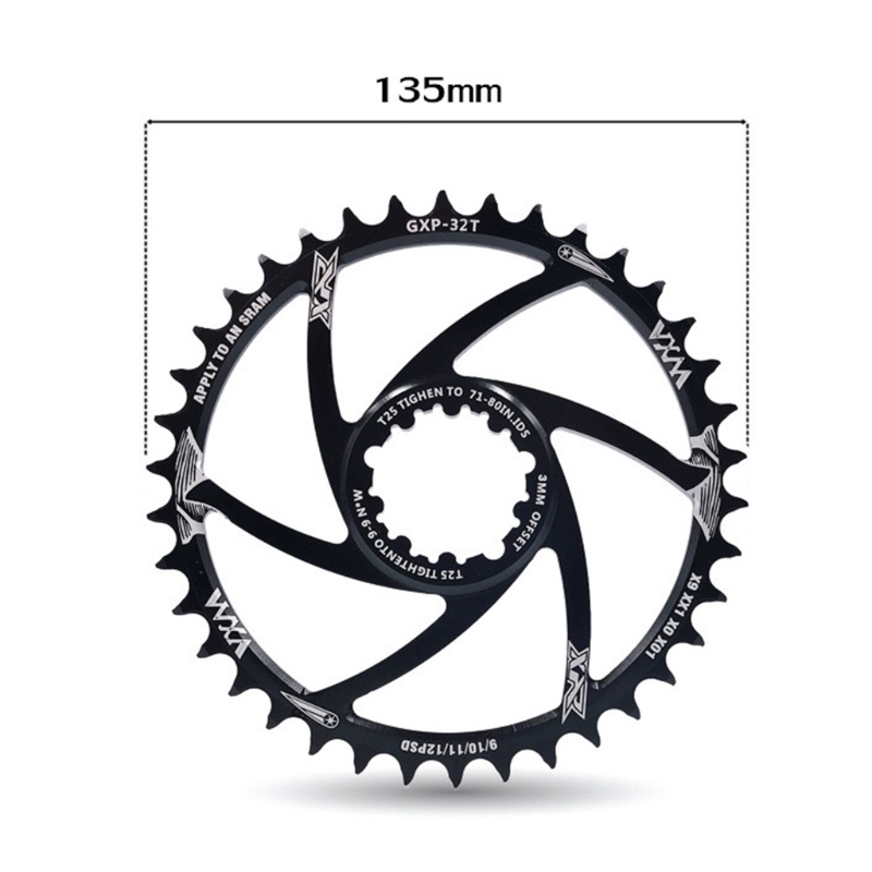 Bánh Răng Dây Xích 30T 32T 34T 36T 38T 3mm 6mm Cho Xe Đạp MTB