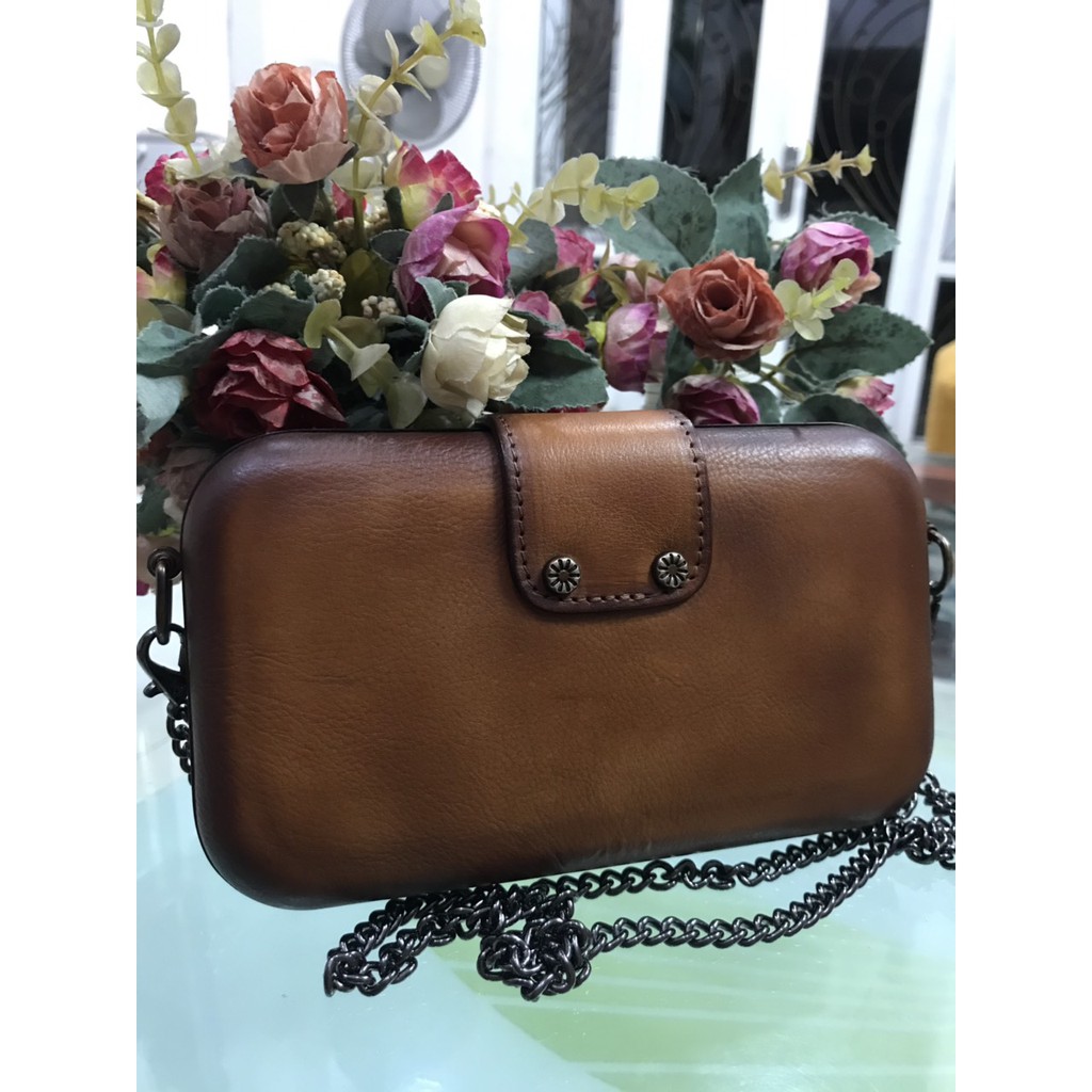 Cốp cầm tay, đeo chéo da bò