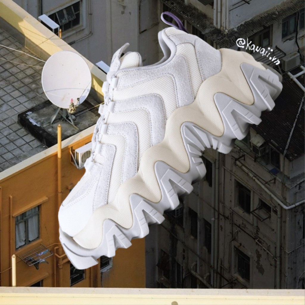 HEARTBEAT SNEAKERS - GIÀY THỂ THAO CHUNKY HỌA TIẾT NHỊP TIM đế 6cm  .