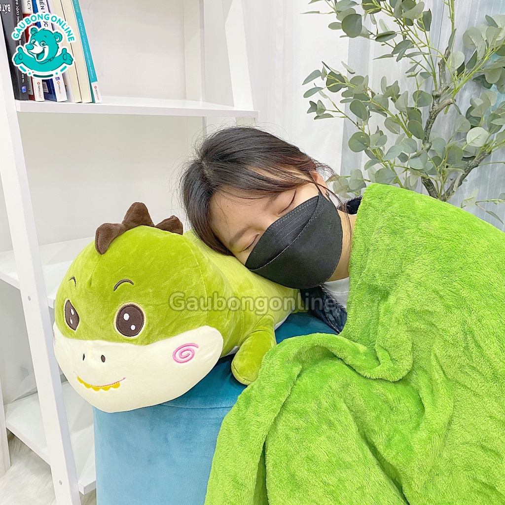 Gối Chăn Khủng Long, Chăn Mền Khủng Long Bạo Chúa Cao Cấp Gấu Bông Online