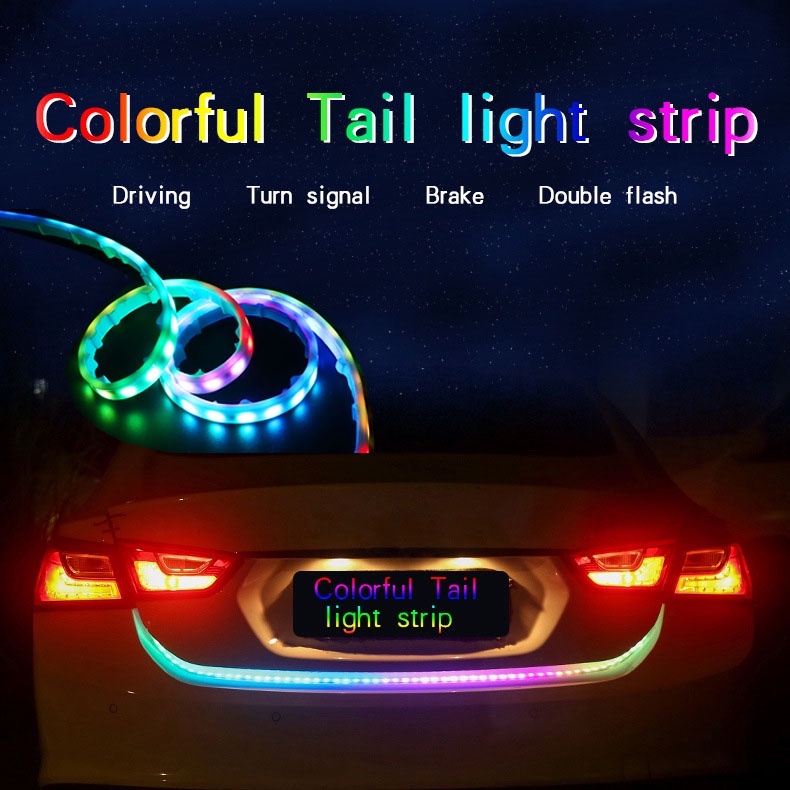 Dải Đèn LED Cảnh Báo 12V 1.2M Gắn Đuôi Xe Hơi