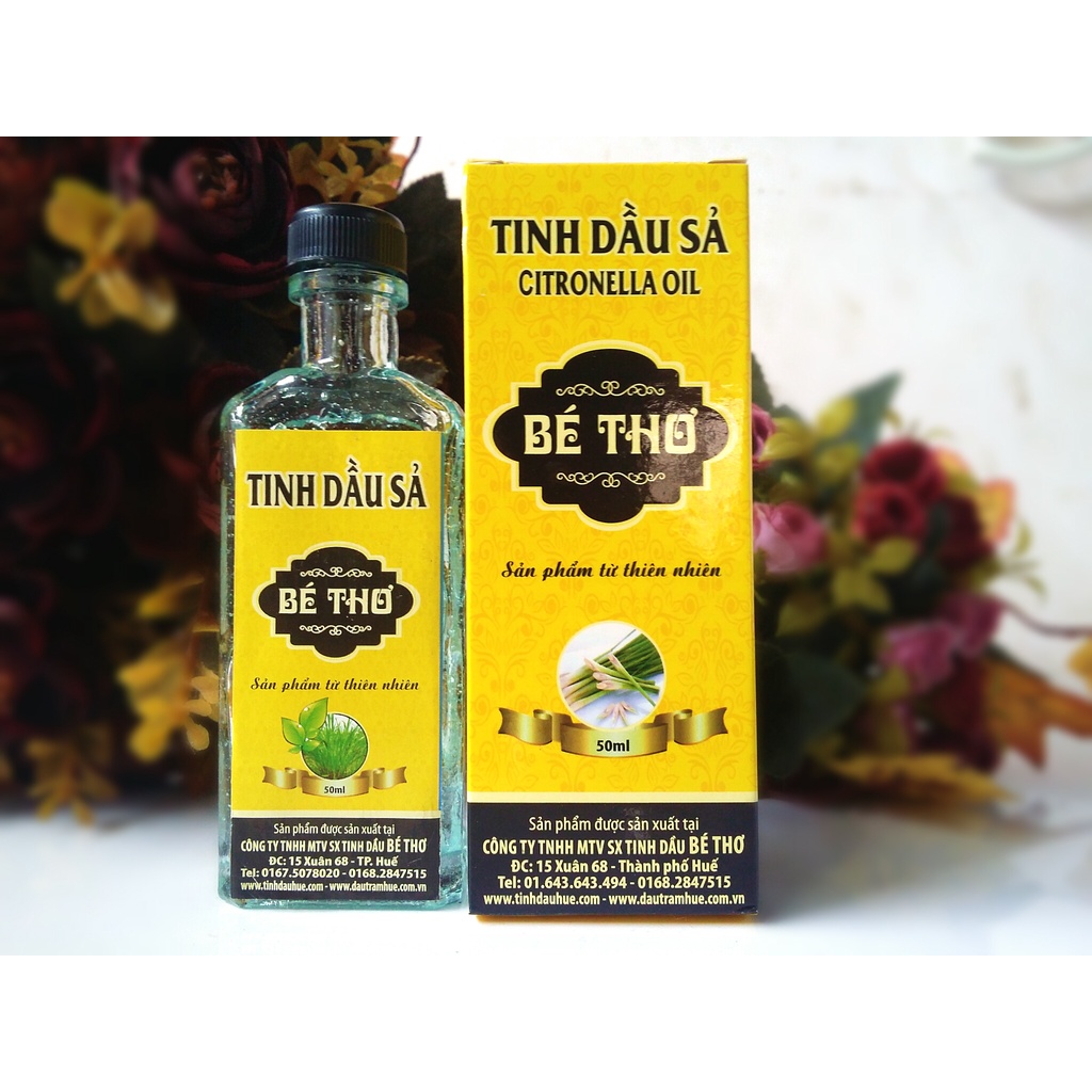 Tinh Dầu Xả Bé Thơ 50ml - Phòng Đuổi Muỗi, Xông Cảm Cúm Bôi Sát Trùng An Toàn Cho Bé