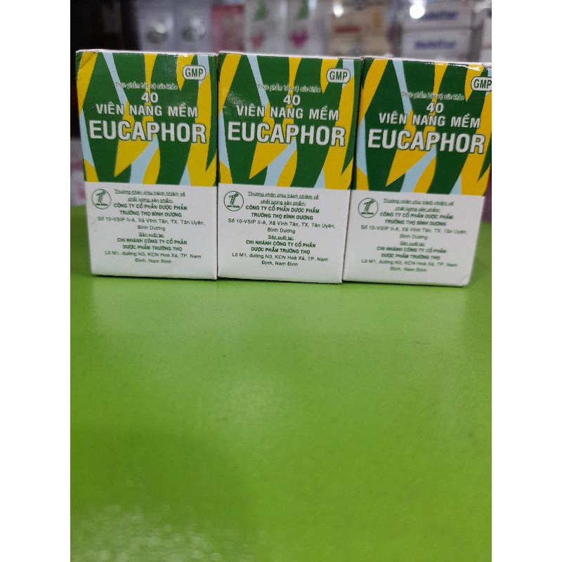 Eucaphor_ Viên uống hỗ trợ giảm ho.Hộp 40 viên nang mềm