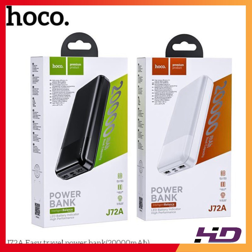 [full box] Sạc dự phòng - chính hãng hoco - 20.000mah - 2 cổng sạc - bảo hành 12 tháng