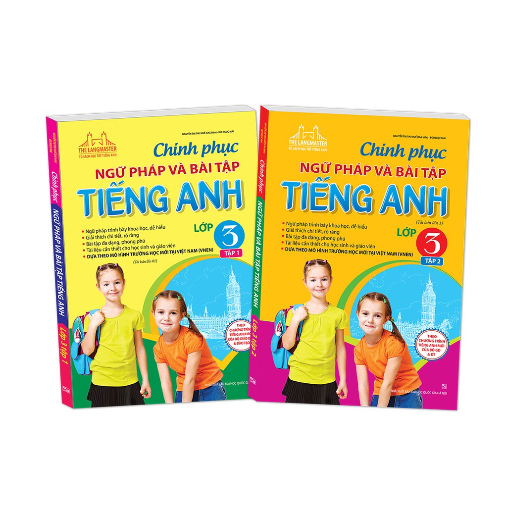 Sách - Combo Chinh phục ngữ pháp và bài tập tiếng Anh lớp 3 (trọn bộ 2 tập)