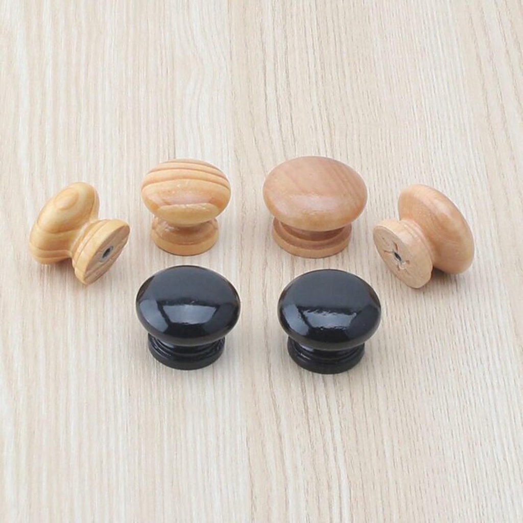 Tay Nắm Cửa Tủ Bằng Gỗ Hình Tròn DIY