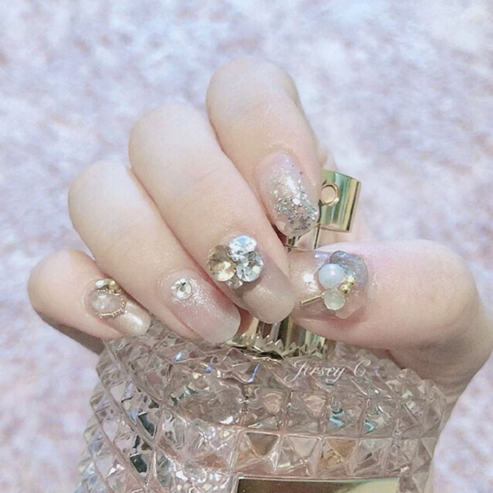 AUBREY Charms Nail Art Jewelry Classic Nail Art Pile Drills 3D Nail Art Decoration Fashion Diamonds Shiny Manicure Ornaments|DIY Nail