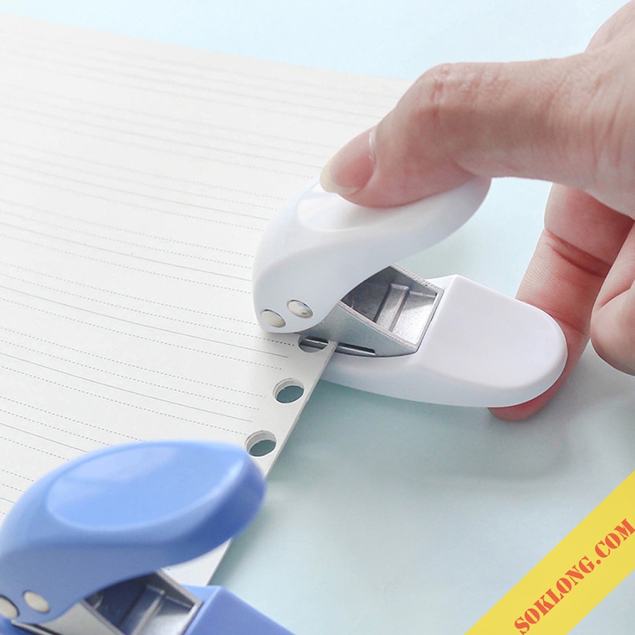 Bấm lỗ giấy mini Deli cầm tay tối đa 10 tờ 80gsm, dụng cụ đục lỗ C08