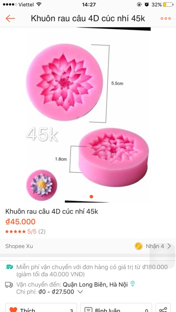 Combo 7 Khuôn Silicon dụng cụ làm thạch rau câu 4D