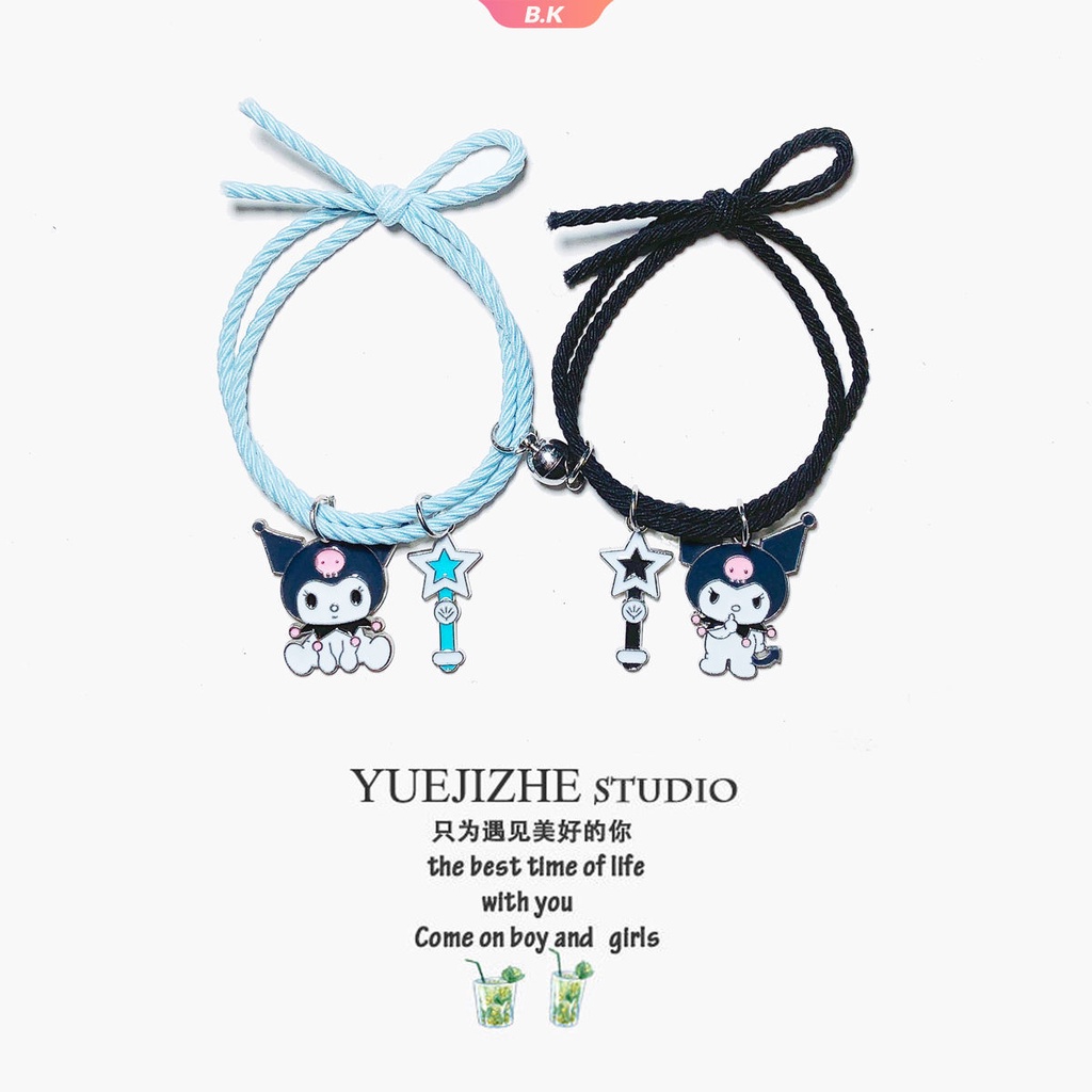 Vòng Tay Cao Su Đính Đá Nhân Tạo Họa Tiết Hoạt Hình Kuromi Dành Cho Nữ | BigBuy360 - bigbuy360.vn