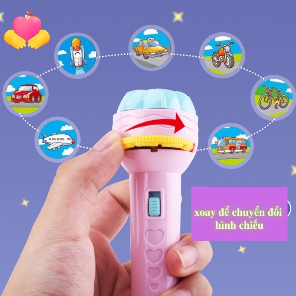 Đèn pin chiếu hình cho bé 24 hình động vật sắc nét