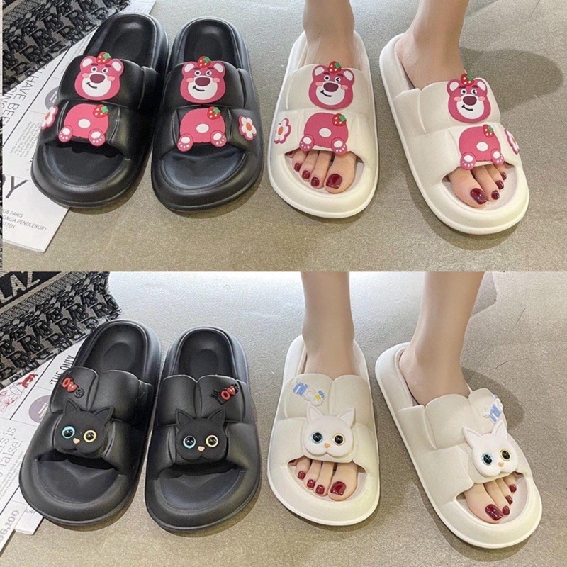 Dép gấu losto dép mèo tai nhọn hottrend