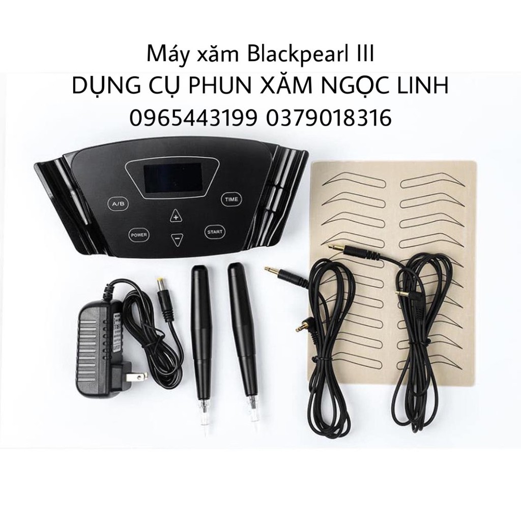 Black Pearl 3 Máy Phun Xăm Kỹ thuật Số Chính Hãng Hairstroke Điêu Khắc Sợi (Bảo Hành 1 Năm)