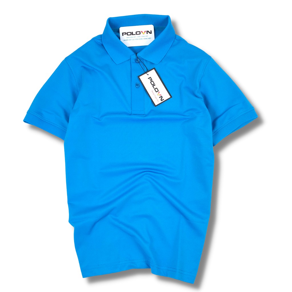 Áo thun Polo nam cổ bẻ Basic màu Xanh Dương ,vải cá sấu - không xù lông, không ra màu, thấm hút mồ hôi, form regular fit | BigBuy360 - bigbuy360.vn