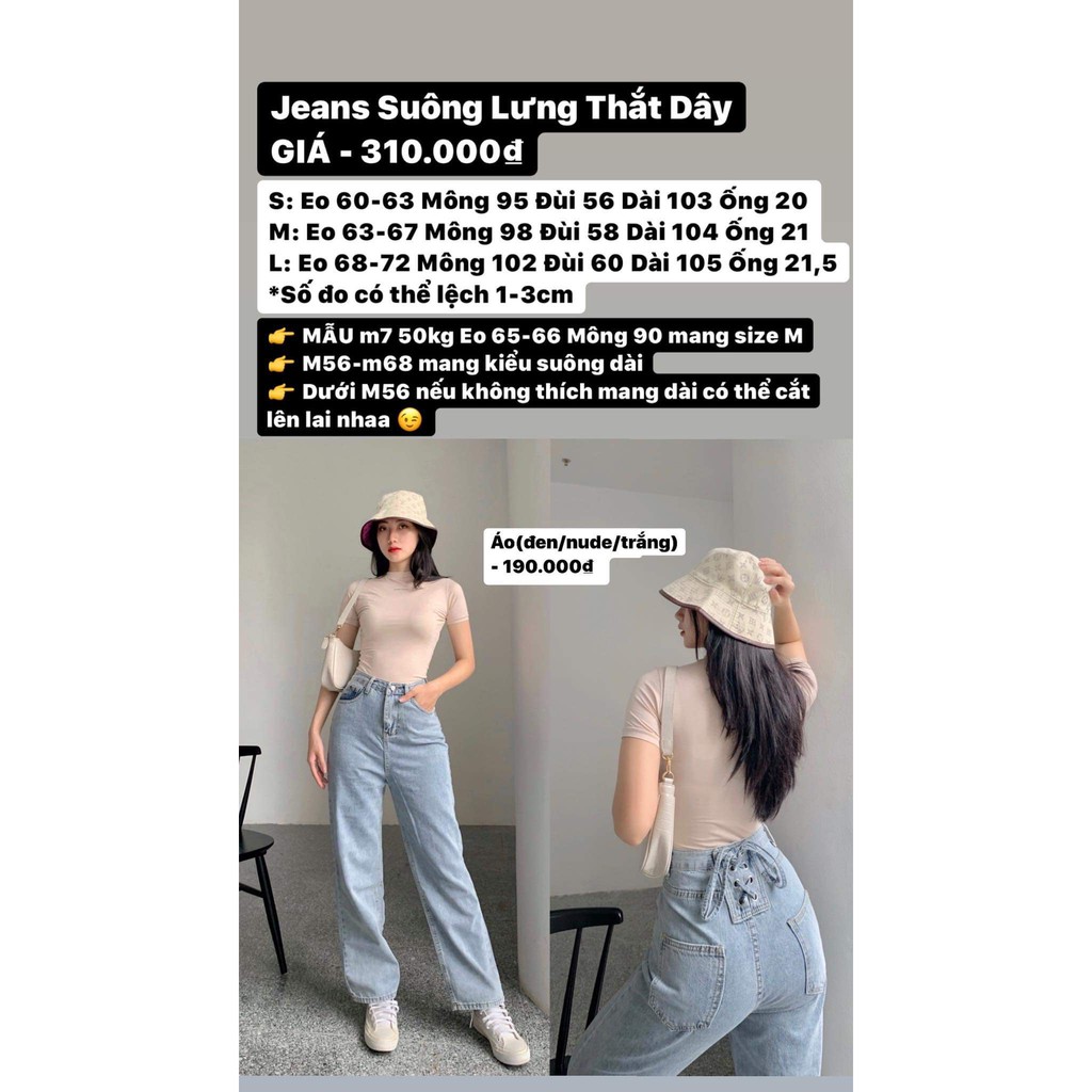 QUẦN JEANS LƯNG THẮT DÂY-QJ004