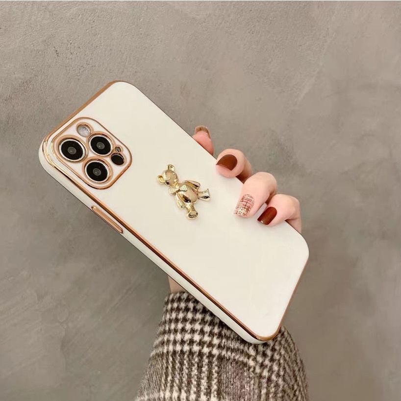 Apple Ốp Điện Thoại Nhựa Dẻo Viền Vuông Mạ Màu 3d iphone 15 14 13 12 11 pro x xs xr max iphone 7 8 6 6s plus iphone 12 13 mini
