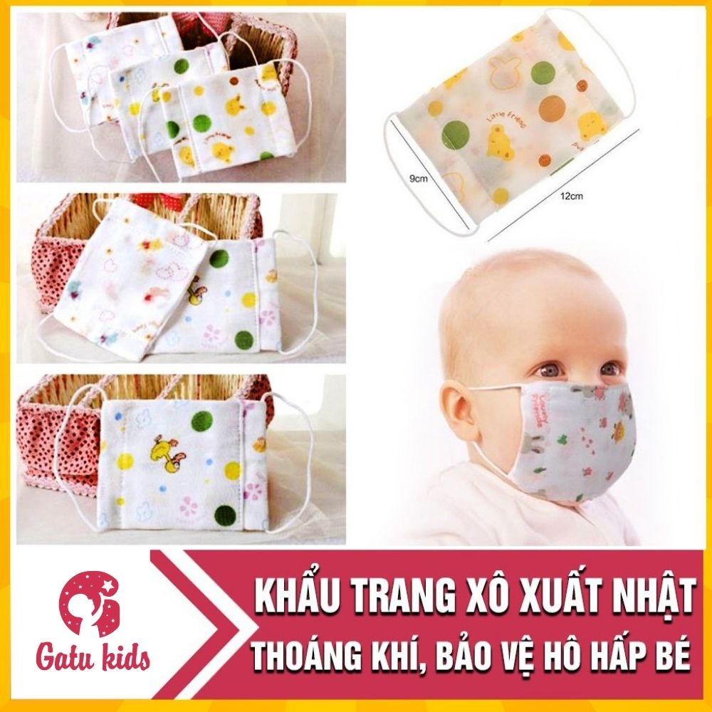 Khẩu trang xô xuất Nhật thoáng khí bảo vệ hô hấp bé
