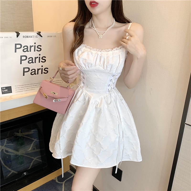 Đầm Mini Không Tay Trễ Vai Thời Trang Mùa Hè Quyến Rũ Cho Nữ