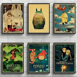 Áp phích trang trí nội thất hình Anime xinh xắn