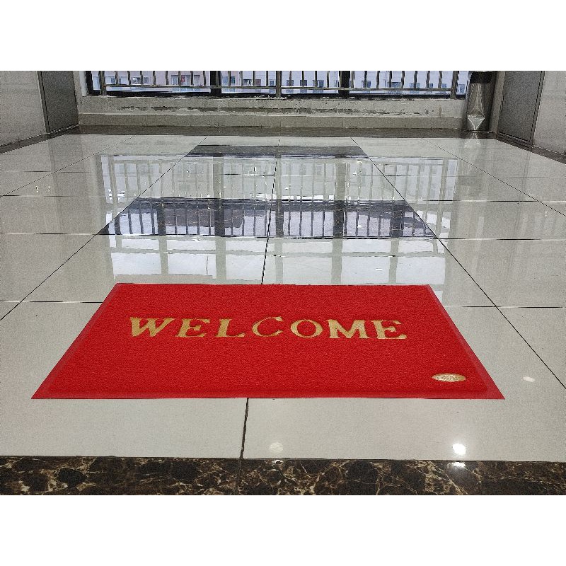 Thảm Nhựa Chùi Chân Welcome 60*90 cm Nhựa PVC 3A chống trơn trượt, sang trọng, bền đẹp . Thảm welcome nhựa rối.