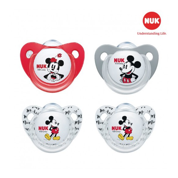 BỘ 2 TI GIẢ NUK SLEEPTIME SILICONE PLUS 0-6M, 6-18M (MICKEY HOẶC DISNEY)