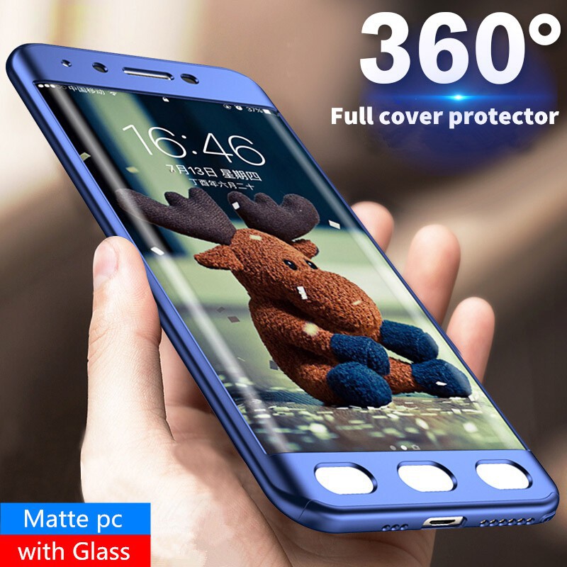 Ốp Điện Thoại Kính Cường Lực Cứng Bảo Vệ Toàn Diện 360 Độ Cho Samsung Galaxy S8 S9 Plus S7 Edge S8Plus S7Edge S9Plus