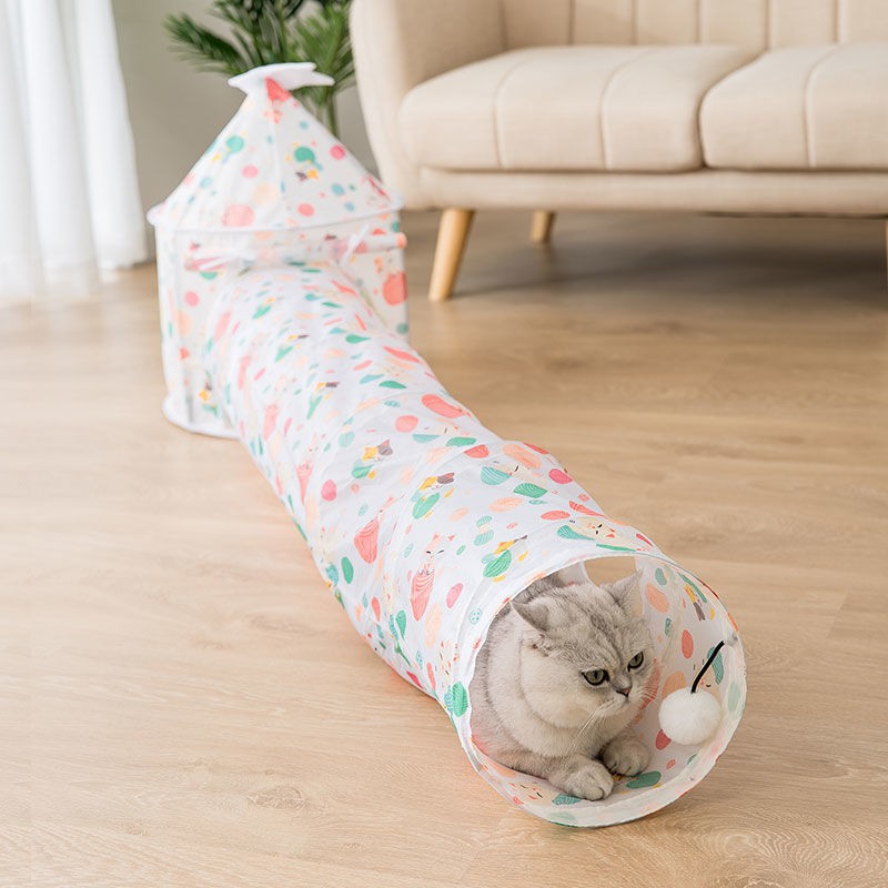 cat tunnel channel litter Ground Dragon Kết hợp bốn mùa Đồ chơi cho mèo phổ quát có thể thu gọn cung cấp