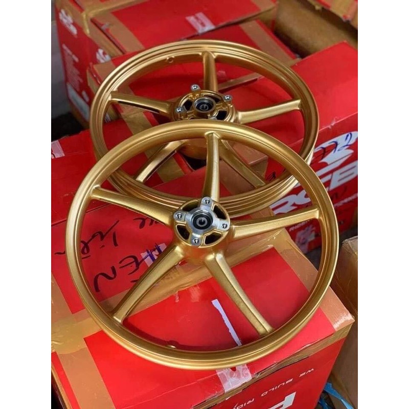 Cặp Mâm RCB 5 cây gắn Exciter 135 , size 1.4 1.6 , 2 đĩa chính hãng