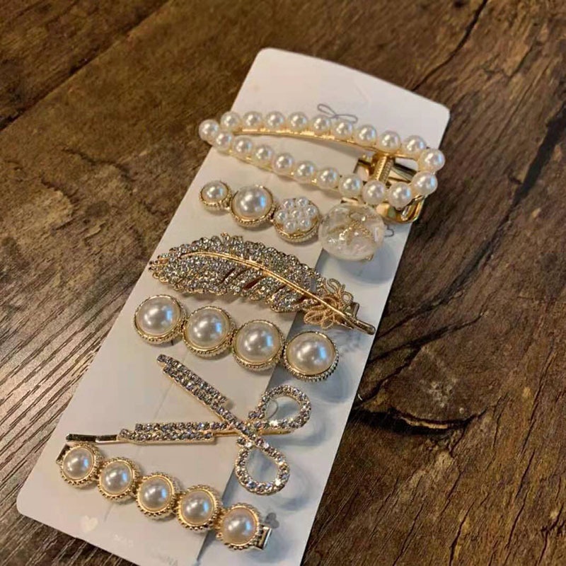 Sét 6 kẹp tóc sang chảnh hàn quốc 2022 HQC011