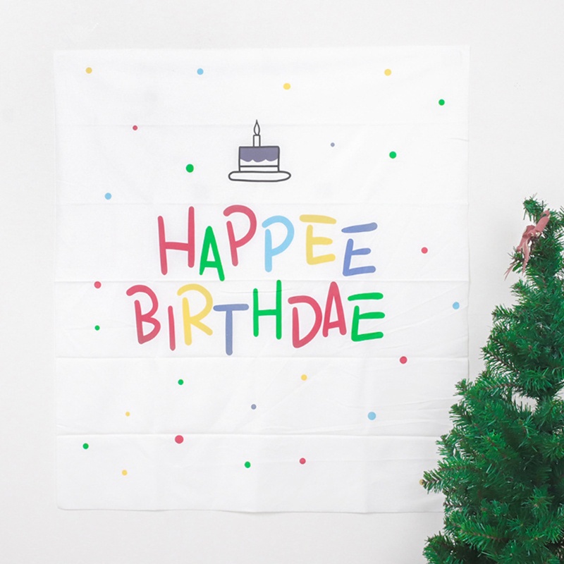 Thảm Treo Tường In Chữ Happy Birthday Nhiều Màu Sắc Trang Trí Tiệc Sinh Nhật Cho Bé