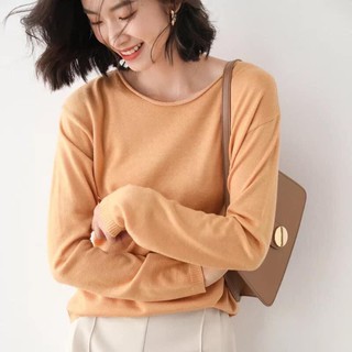 Áo len mỏng cổ tròn Quảng Châu cao cấp