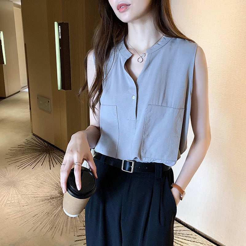 Áo vest Nữ Áo chiffon Sát Nách Phong Cách Hàn Quốc JL-TX-177