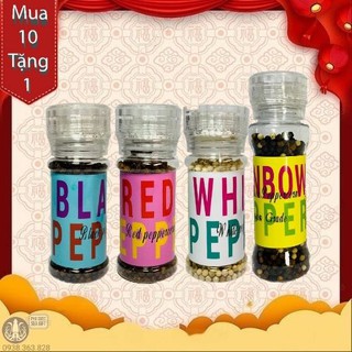 Cối xay tiêu hạt kèm tiêu bên trong hũ 80g & 130g - Đặc sản tiêu Phú Quốc.