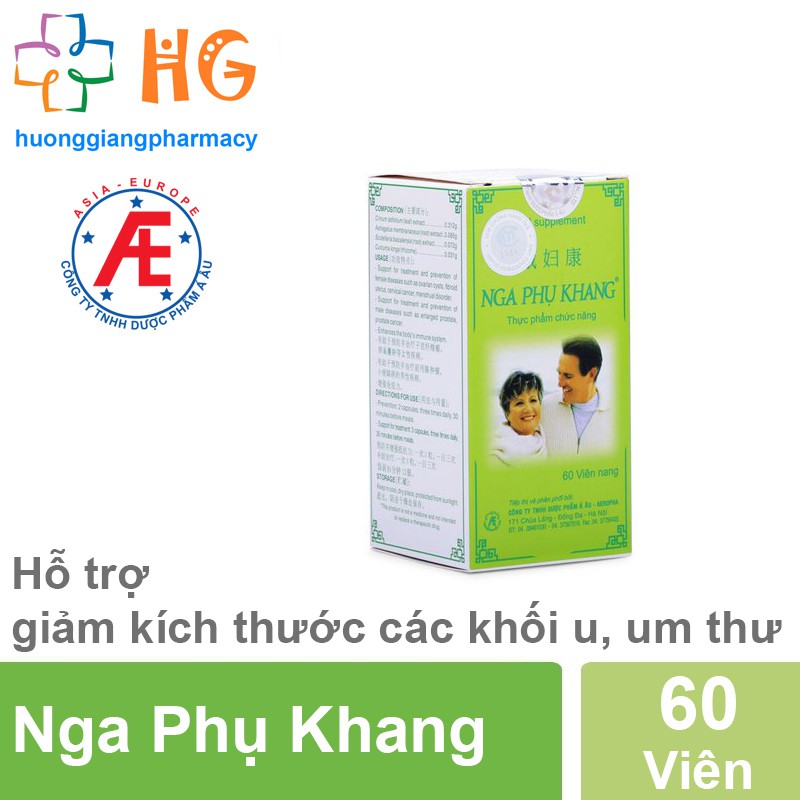 Nga Phụ Khang - Hỗ trợ điều trị u xơ tử cung  (Hộp 60 viên)