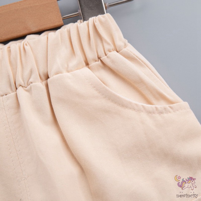 Set Áo Thun Tay Ngắn In Hình Vịt Donald + Quần Short Cho Bé Trai