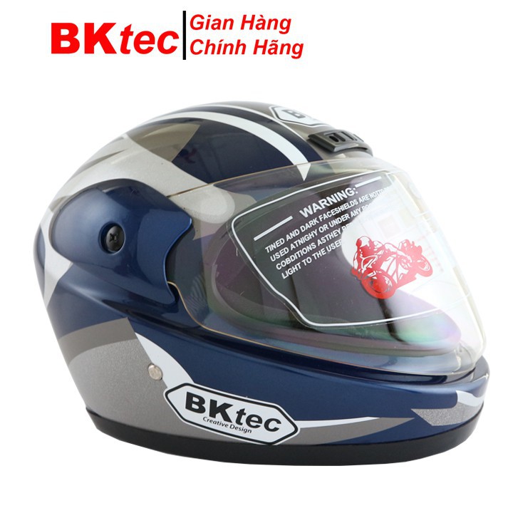 Mũ bảo hiểm full face cả đầu có kính chính hãng BKtec, nón fullface cao cấp