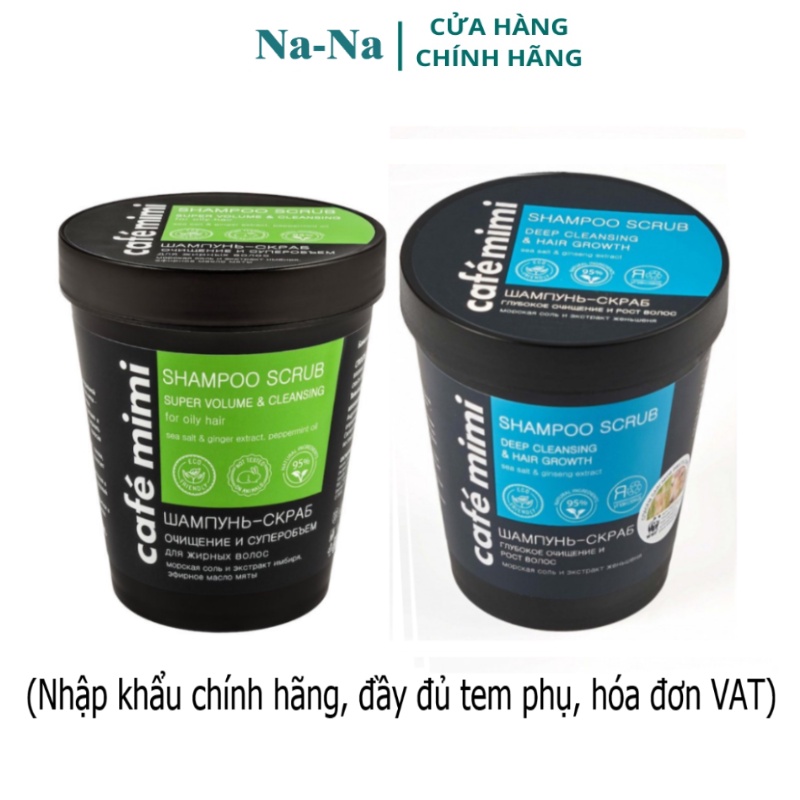 [Nhập khẩu chính hãng] tẩy da chết da đầu, dầu gội Café mimi 330 làm sạch tóc, dầu thừa, bụi bẩn trên tóc