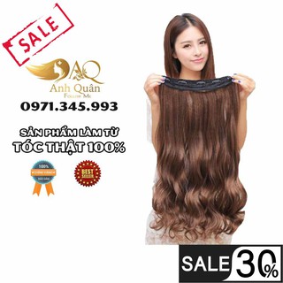 ⚡FREESHIP⚡Tóc kẹp nửa đầu làm bằng tóc thật 100%