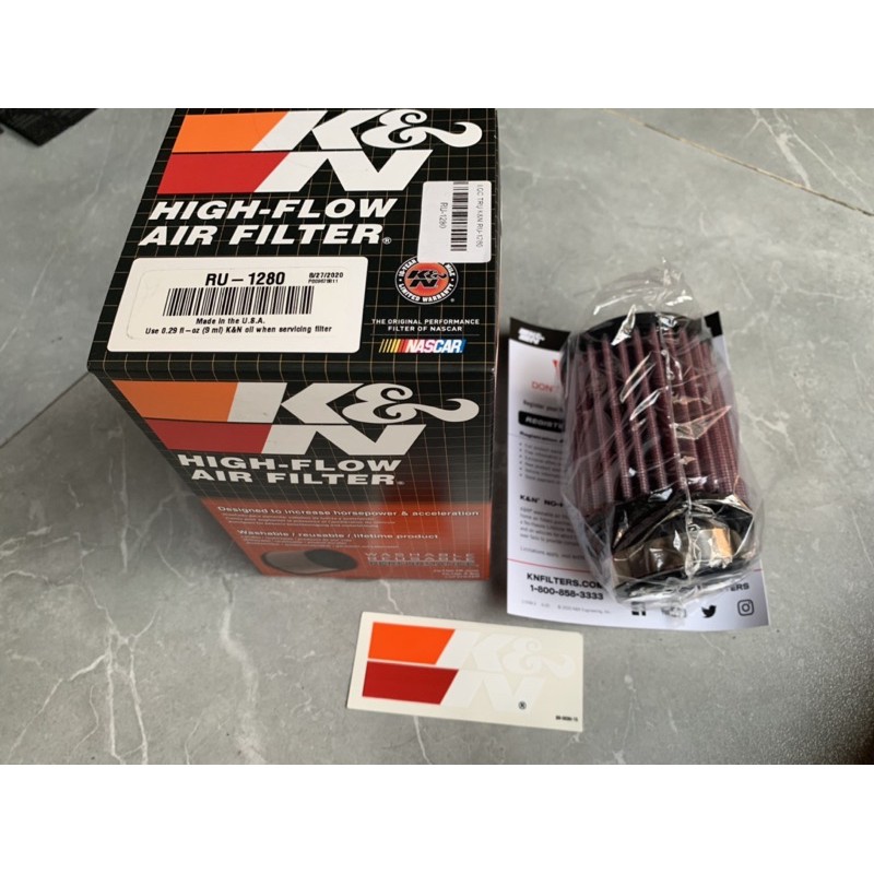 lọc gió trụ k&amp;n 1280 real